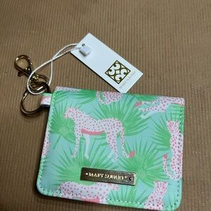 Mary Square Green and Pink Women's Wallet